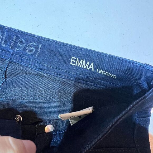 DL1961 Women's 4-Way Stretch Emma Power Legging Skinny Jean Dark Blue Wash Sz 26 - Picture 6 of 13